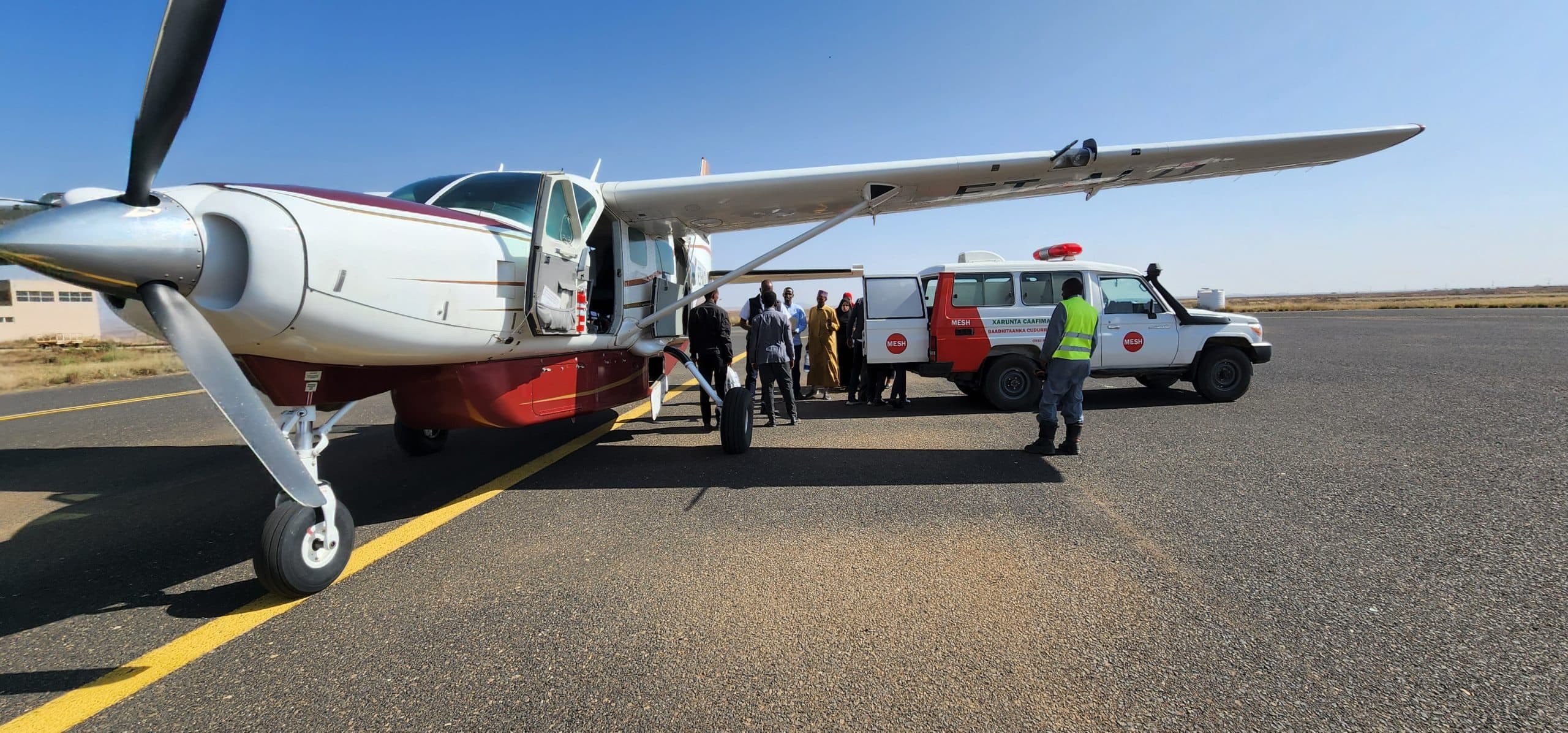 Patient being loaded into air ambulance