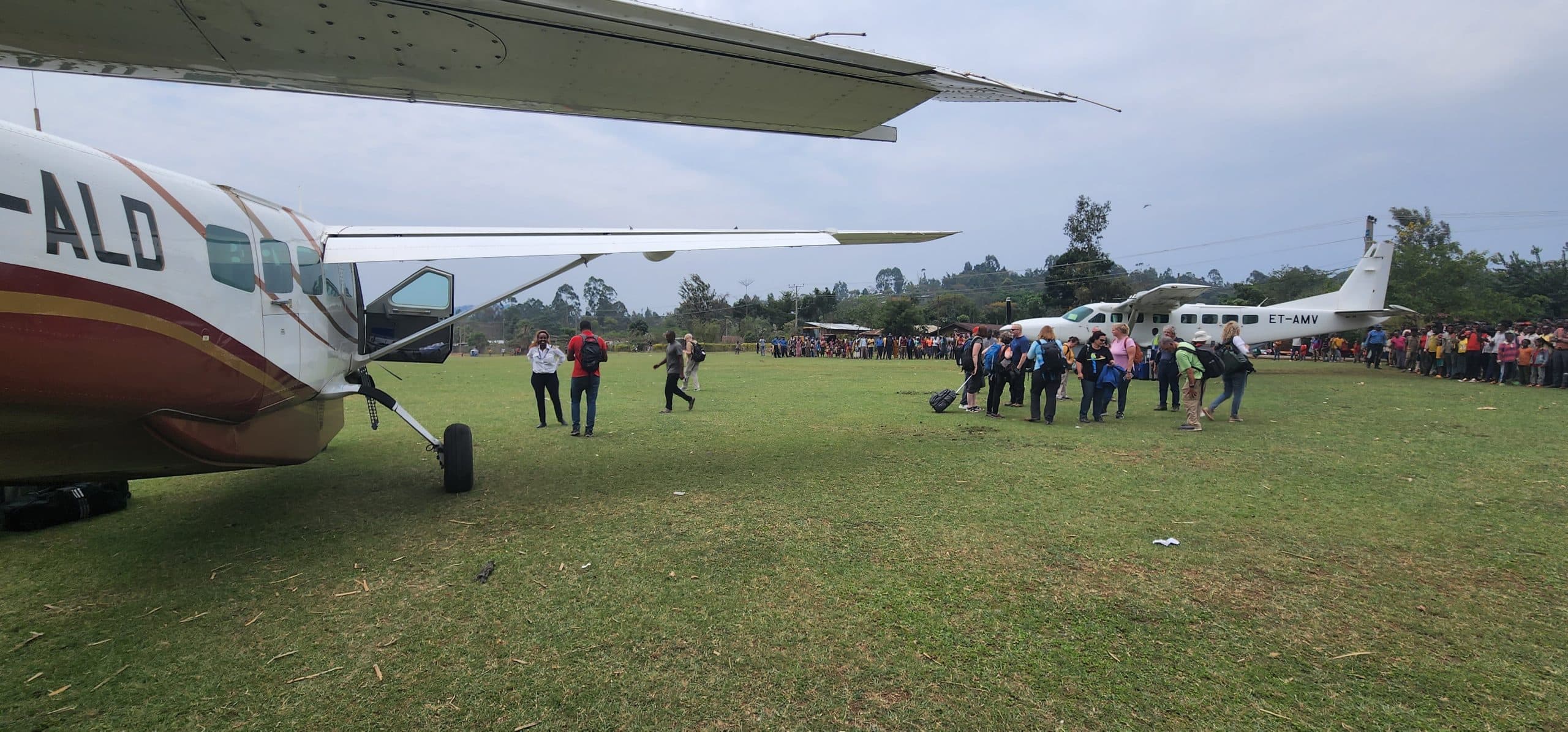 Charter flight boarding